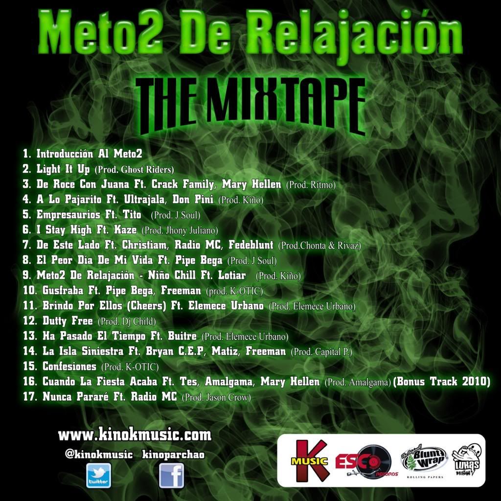 Kiño Meto2 De Relajación cd mixtape album cover picture image