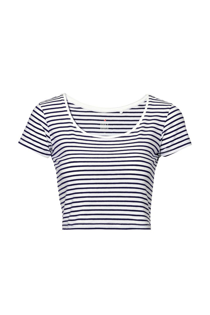 crop top met streepjes