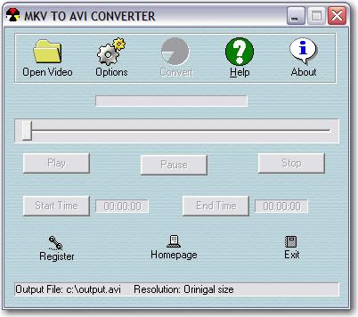 MKV To AVI Converter 3.21.0.0175