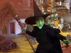 Margaret Hamilton as The Wicked Witch of The West