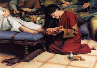 Washing the feet of Jesus Pictures, Images and Photos