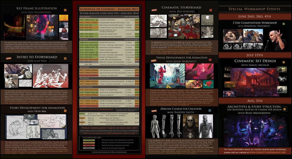 Concept Design Academy Summer 2017 - Summer Semester Starts June 5th~!! Concept Design Academy Summer 2017 - Summer Semester Starts June 5th~!!