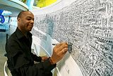 Autistic savant Stephen Wiltshire, ready for his aura reading