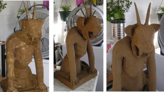 paper mache gargoyle