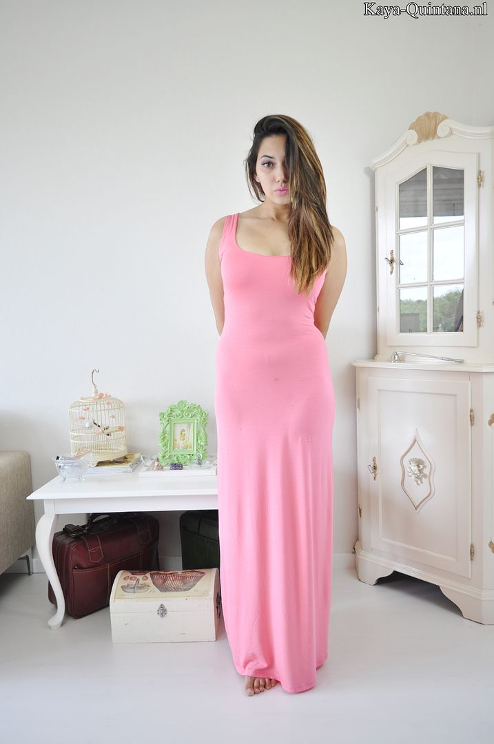 pink maxi dress
