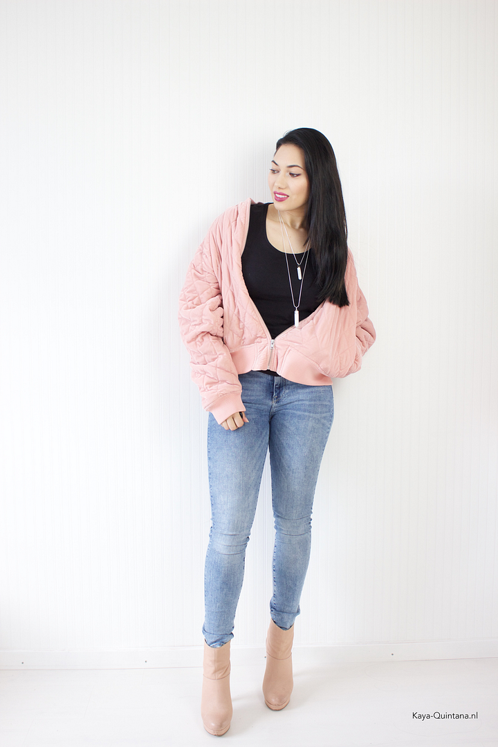 pink velvet bomber