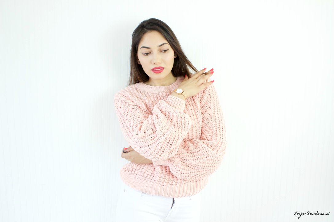 blush pink sweater