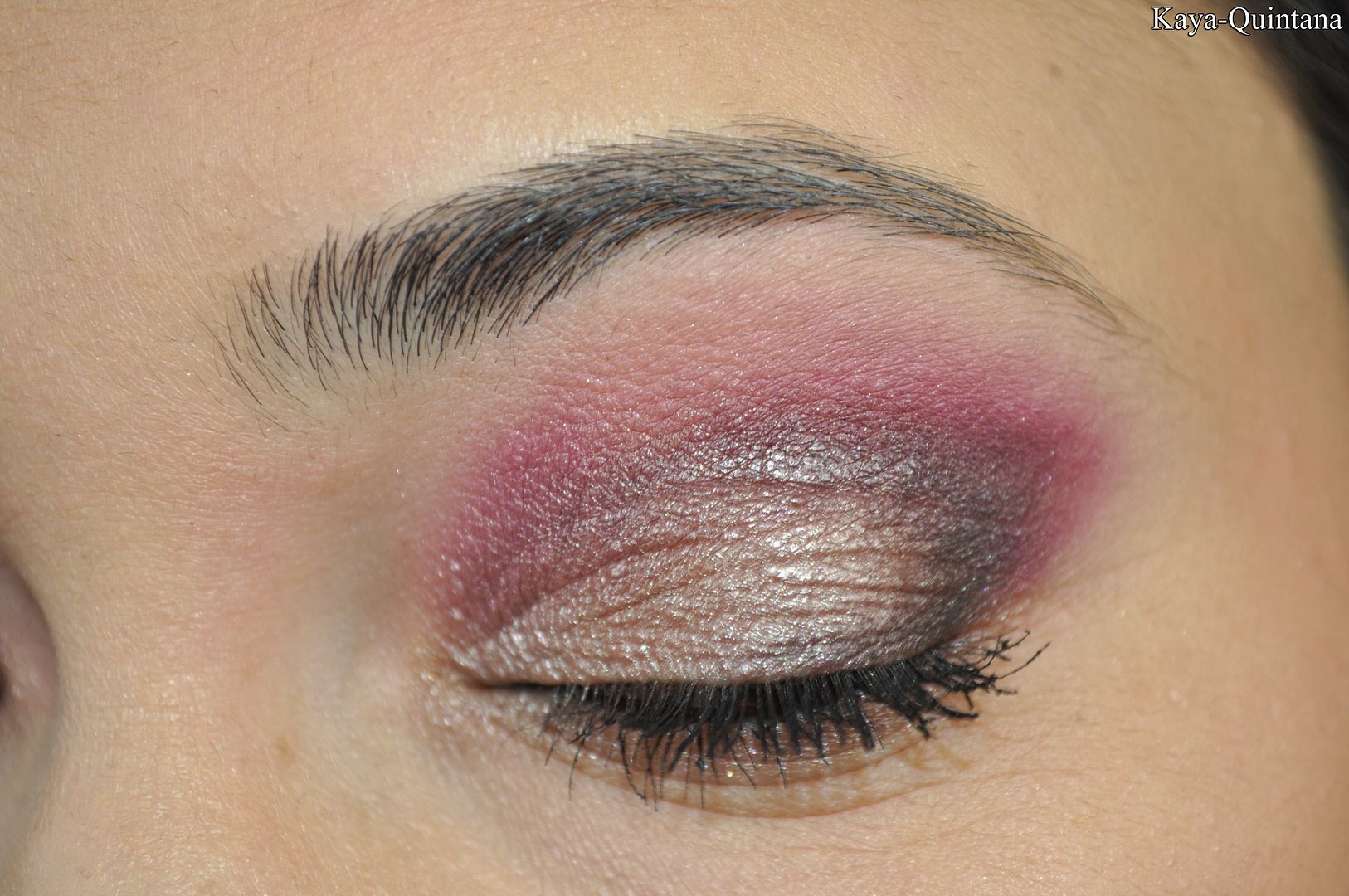 paarse party make-up look