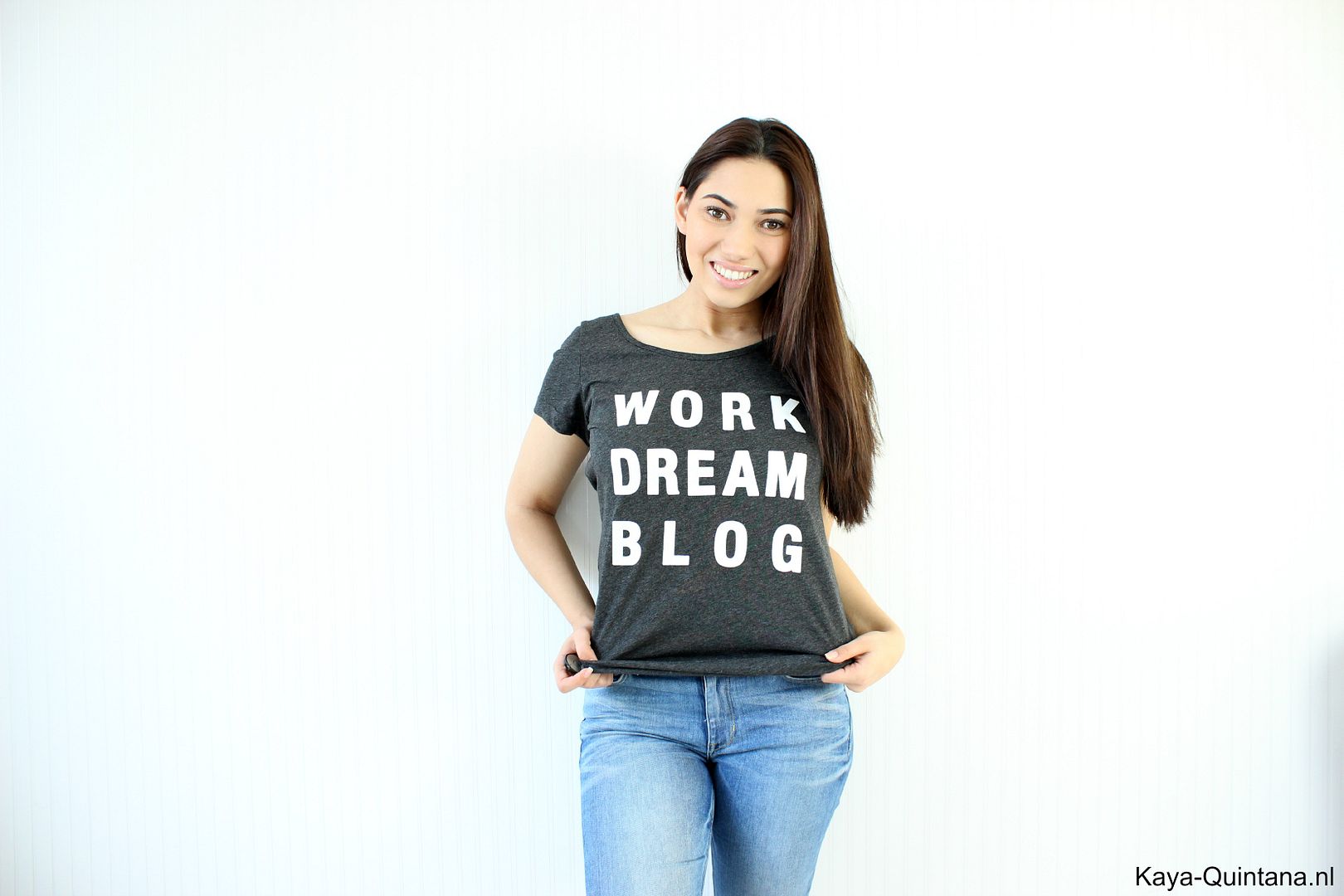 work, dream, blog t-shirt