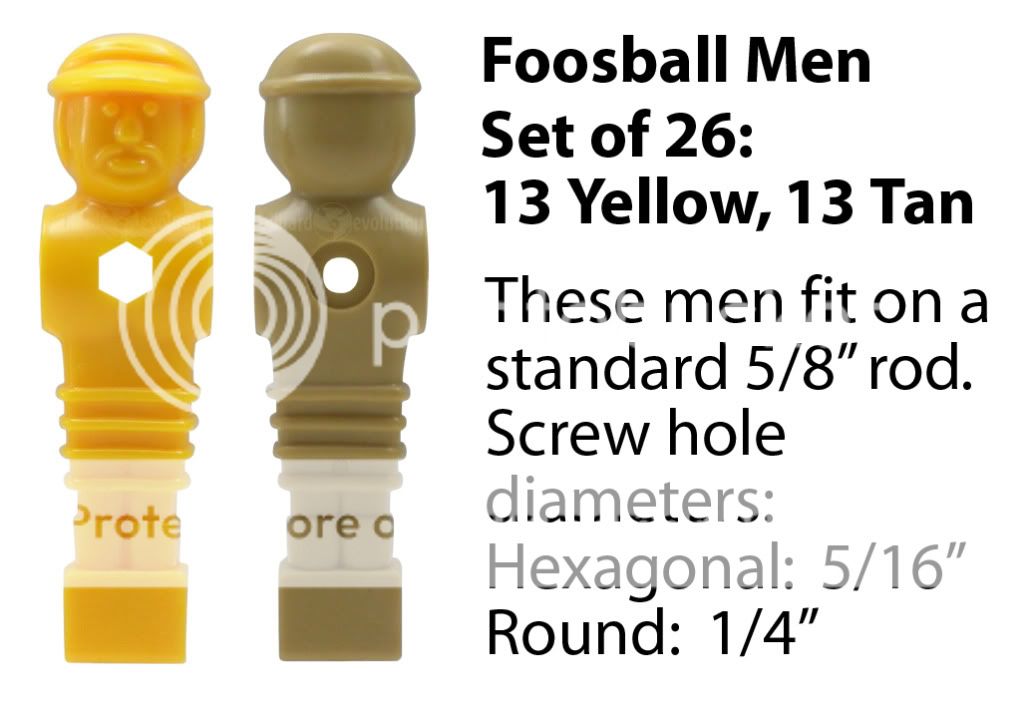 26 Yellow and Tan New Style Foosball Men Table Soccer  