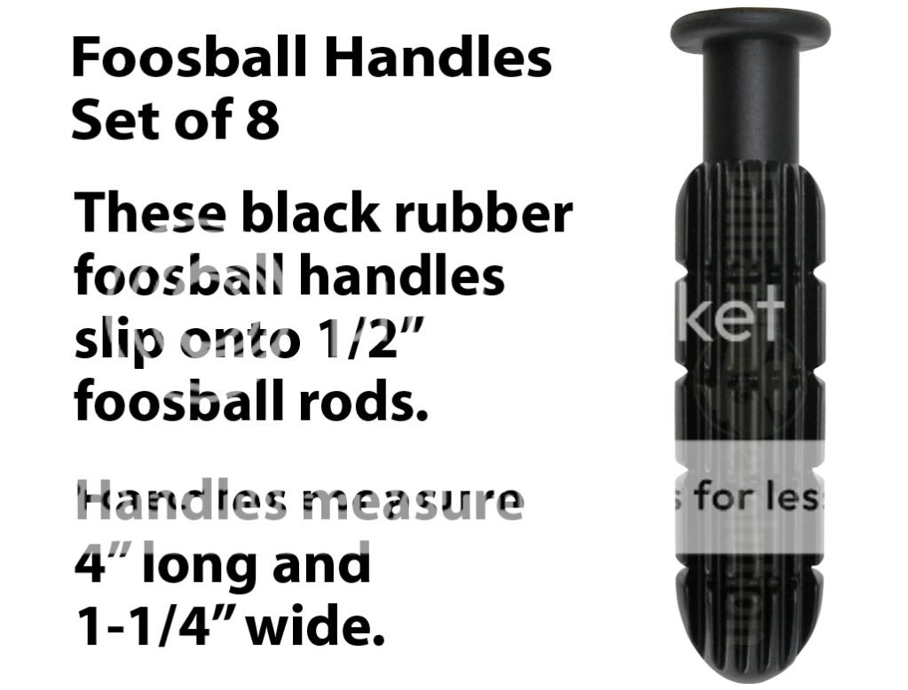 Black Rubber Foosball Handles 1/2 Rods Table Soccer  