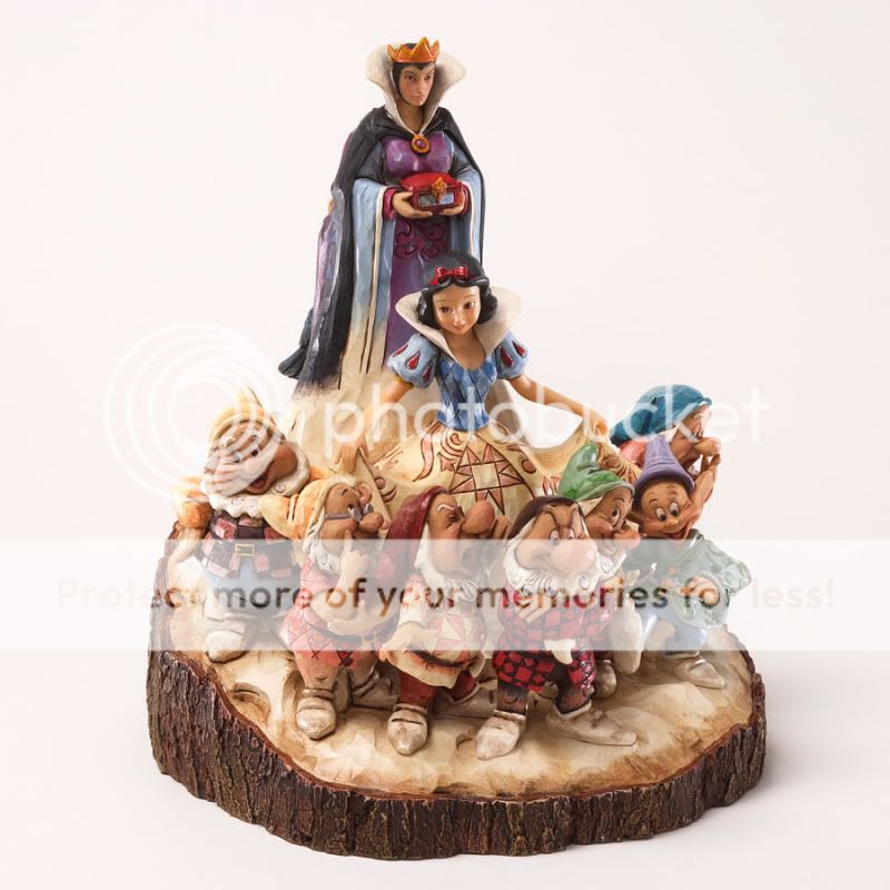 JIM SHORE DISNEY TRADITIONS WOOD CARVED SNOW WHITE SEVEN DWARFS 